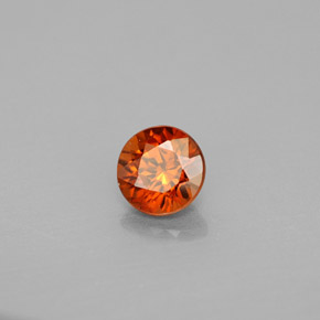 0,96 ctw natürlicher orangefarbener Zirkon, Rundschliff, VS