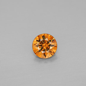 0,99 ctw natürlicher orangefarbener Zirkon, Rundschliff, VS