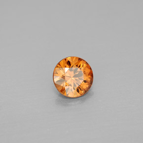0,99 ctw natürlicher orangefarbener Zirkon, Rundschliff, VS