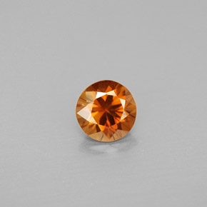 1,01 ctw natürlicher orangefarbener Zirkon, Rundschliff, VS