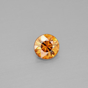 0,97 ctw natürlicher orangefarbener Zirkon, Rundschliff, VS