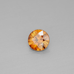 0,97 ctw natürlicher orangefarbener Zirkon, Rundschliff, VS