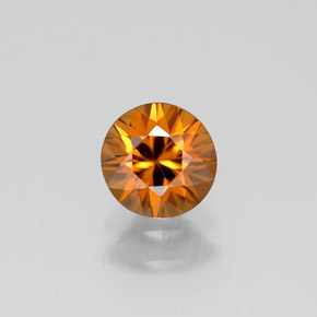1,00 ctw natürlicher orangefarbener Zirkon, Rundschliff, VS