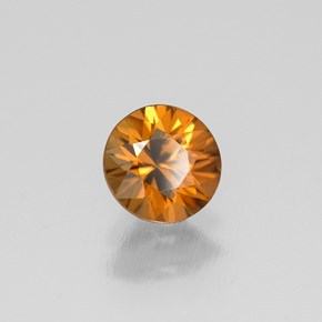 1,00 ctw natürlicher orangefarbener Zirkon, Rundschliff, VS