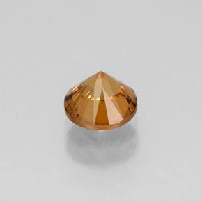 1,00 ctw natürlicher orangefarbener Zirkon, Rundschliff, VS