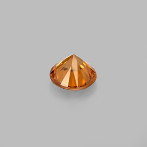 0,88 ctw natürlicher orangefarbener Zirkon, Rundschliff, VS