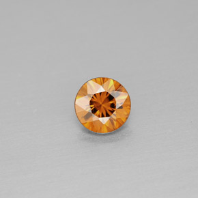 0,99 ctw natürlicher orangefarbener Zirkon, Rundschliff, VS
