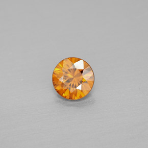 0,99 ctw natürlicher orangefarbener Zirkon, Rundschliff, VS