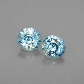  ct natürliche blauer Zirkon-Edelsteine, Rundschliff, VVS-VS
