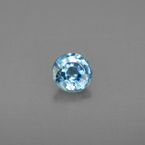 0,85 ctw natürlicher blauer Zirkon, Rundschliff, VVS