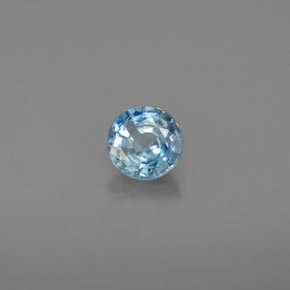 0,85 ctw natürlicher blauer Zirkon, Rundschliff, VVS