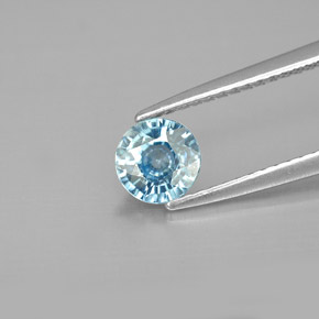 0,97 ctw natürlicher blauer Zirkon, Rundschliff, VS