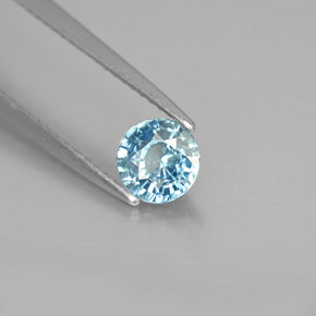 0,97 ctw natürlicher blauer Zirkon, Rundschliff, VS