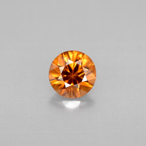 0,85 ctw natürlicher orangefarbener Zirkon, Rundschliff, VS