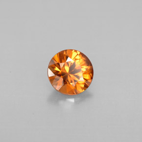 0,85 ctw natürlicher orangefarbener Zirkon, Rundschliff, VS