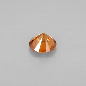 0,85 ctw natürlicher orangefarbener Zirkon, Rundschliff, VS