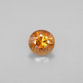 0,92 ctw natürlicher orangefarbener Zirkon, Rundschliff, VVS-VS