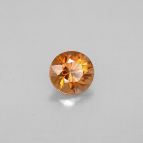 0,92 ctw natürlicher orangefarbener Zirkon, Rundschliff, VVS-VS