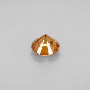 0,92 ctw natürlicher orangefarbener Zirkon, Rundschliff, VVS-VS