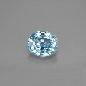 1,80 ctw natürlicher blauer Zirkon, Oval Schliff, VVS