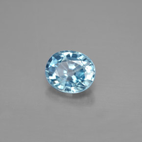 1,80 ctw natürlicher blauer Zirkon, Oval Schliff, VVS