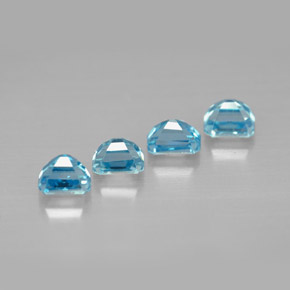  ct natürliche blauer Zirkon-Edelsteine, Smaragdschliff, VVS