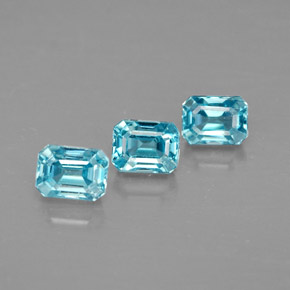  ct natürliche blauer Zirkon-Edelsteine, Smaragdschliff, VVS