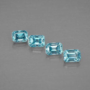  ct natürliche blauer Zirkon-Edelsteine, Smaragdschliff, VVS