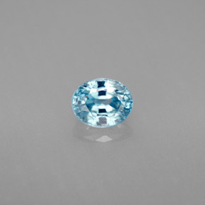 1,27 ctw natürlicher blauer Zirkon, Oval Schliff, VVS