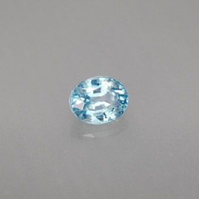 1,27 ctw natürlicher blauer Zirkon, Oval Schliff, VVS