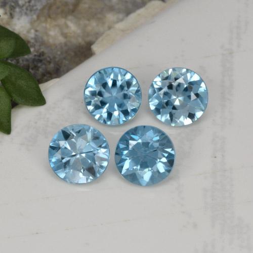2,00 ct natürliche blauer Zirkon-Edelsteine, Rundschliff, VVS-VS