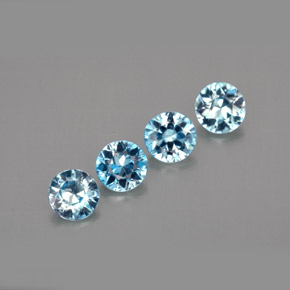  ct natürliche blauer Zirkon-Edelsteine, Rundschliff, VVS-VS