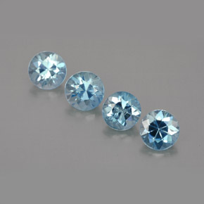  ct natürliche blauer Zirkon-Edelsteine, Rundschliff, VVS-VS