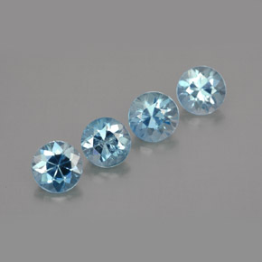  ct natürliche blauer Zirkon-Edelsteine, Rundschliff, VVS-VS