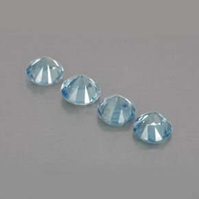  ct natürliche blauer Zirkon-Edelsteine, Rundschliff, VVS-VS