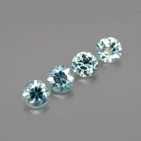  ct natürliche blauer Zirkon-Edelsteine, Rundschliff, VS