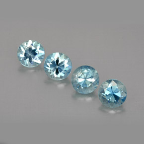  ct natürliche blauer Zirkon-Edelsteine, Rundschliff, VVS