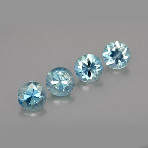  ct natürliche blauer Zirkon-Edelsteine, Rundschliff, VVS