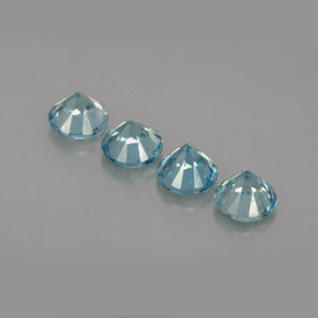 ct natürliche blauer Zirkon-Edelsteine, Rundschliff, VVS