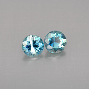  ct natürliche blauer Zirkon-Edelsteine, Rundschliff, VVS-VS