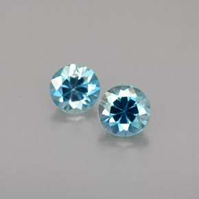  ct natürliche blauer Zirkon-Edelsteine, Rundschliff, VVS-VS