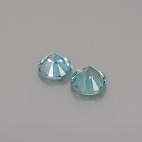  ct natürliche blauer Zirkon-Edelsteine, Rundschliff, VVS-VS