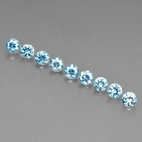  ct natürliche blauer Zirkon-Edelsteine, Rundschliff, VVS