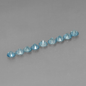  ct natürliche blauer Zirkon-Edelsteine, Rundschliff, VVS
