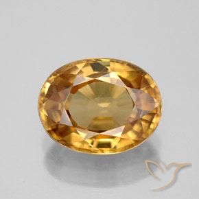 7.75ct Natürlicher Mittleres Gold Zirkon, Oval, VVS