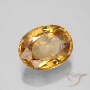 9,17 ctw natürlicher Mittleres Gold Zirkon, Oval, VVS