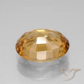 9,17 ctw natürlicher Mittleres Gold Zirkon, Oval, VVS