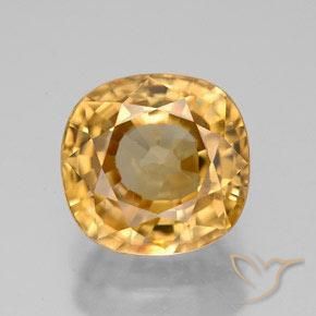 8.07ct Natürlicher Mittleres Gold Zirkon, Kissen, VVS-VS