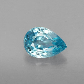 1,08 ctw natürlicher blauer Zirkon, Birnenform, VVS-VS