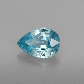 1,08 ctw natürlicher blauer Zirkon, Birnenform, VVS-VS
